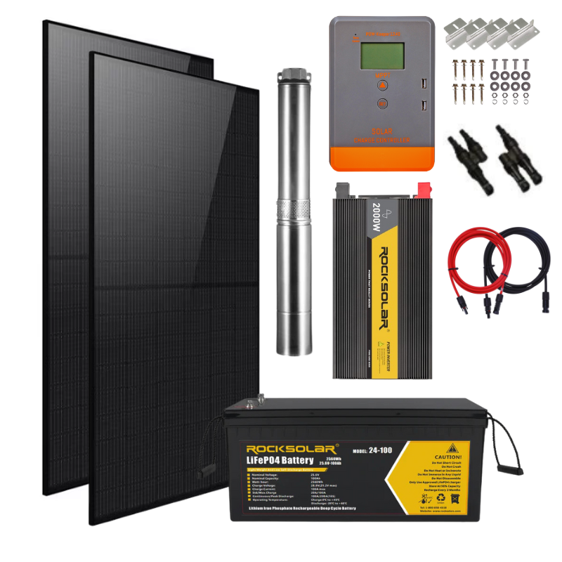 2000w water pump solar kit