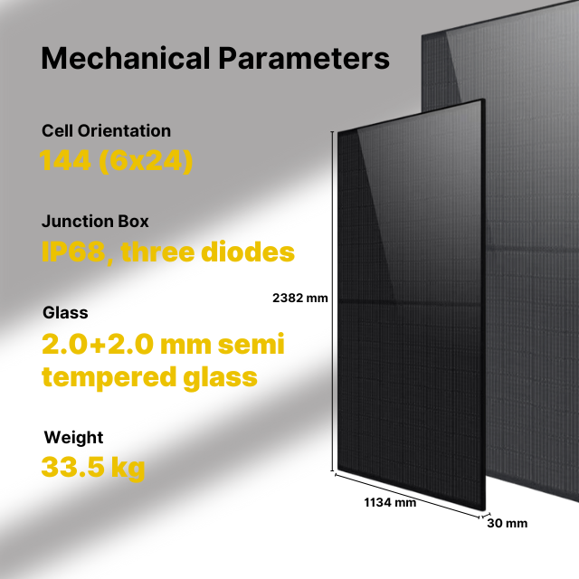 dimension of longi 610w solar panel for home use