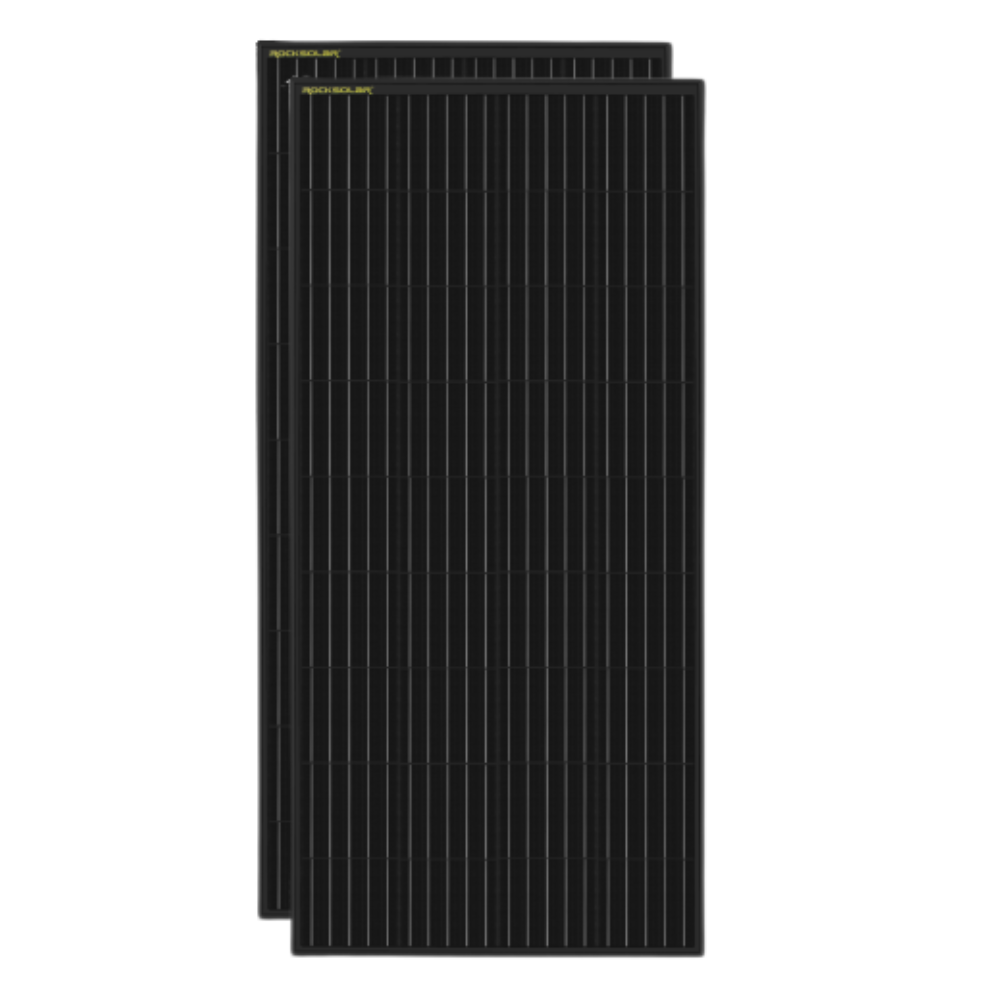 ROCKSOLAR Black Diamond 400W 12V Rigid Monocrystalline Solar Panel(2PcsX200W)