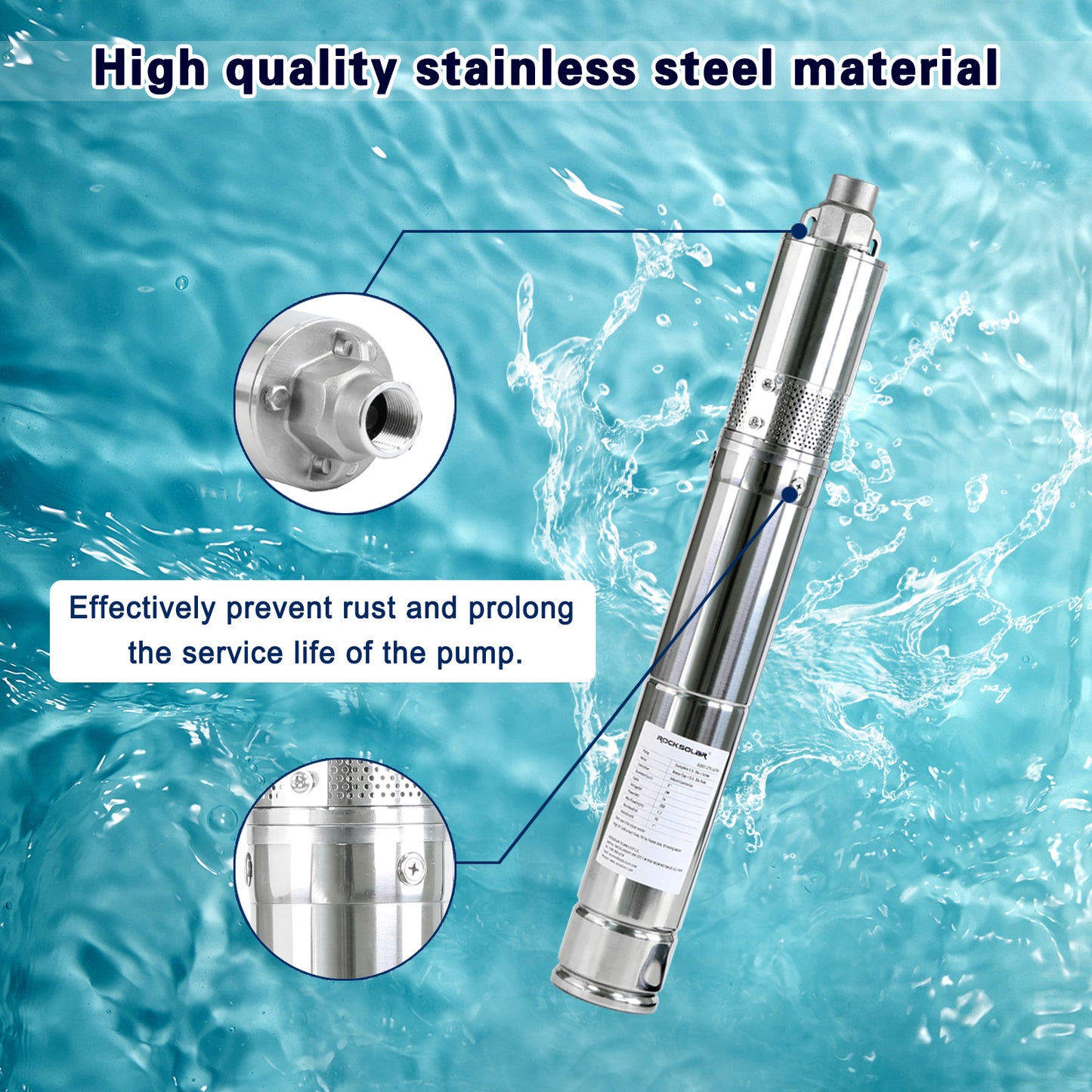 Stainless steel solar pumps