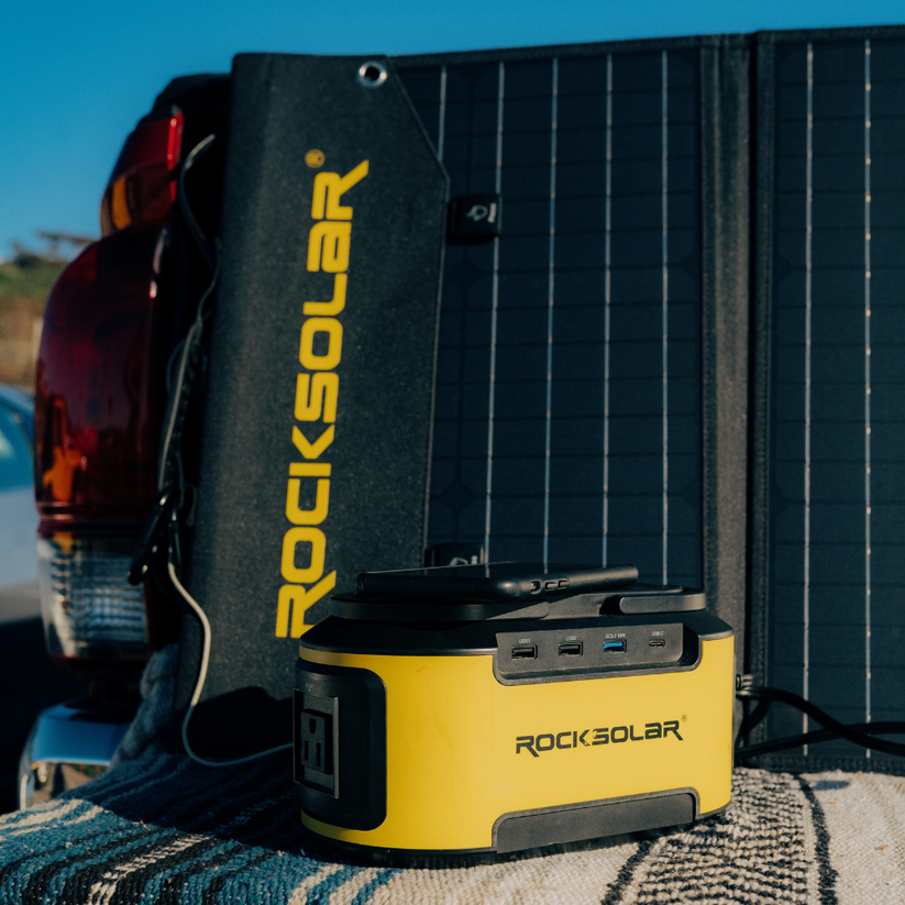 ROCKSOLAR Ready Pro 200W 222Wh Portable Solar Generator Kit