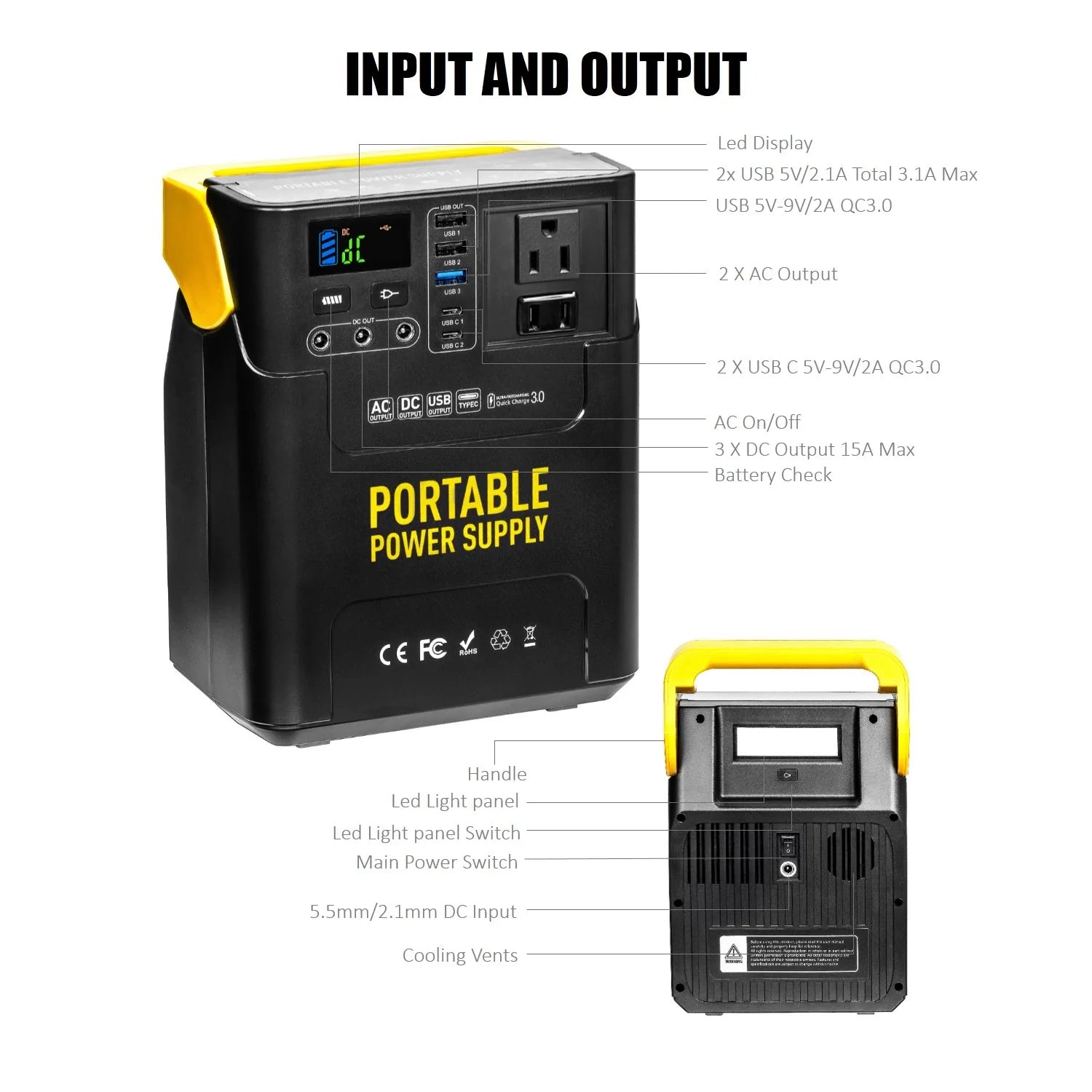 input & output for adventure power station
