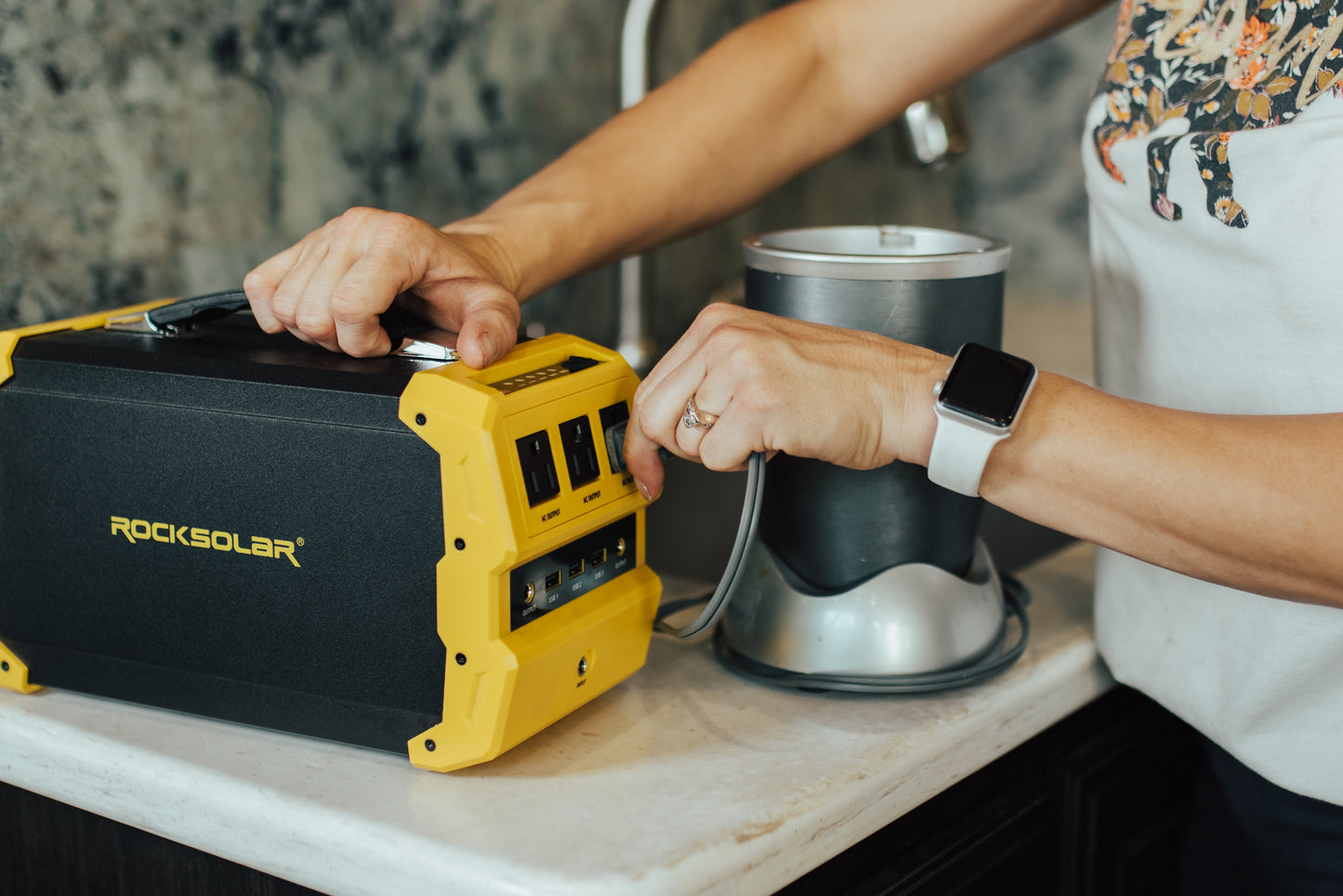 Nomad 400W 444Wh Pure Sine Wave Portable Power Station - Lithium Battery and Solar Generator