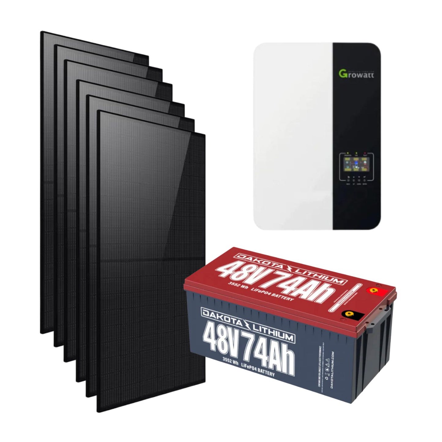 Rocksolar 3.5kW Off-Grid Solar Power System with 48V Battery Storage & 6×440W Panels