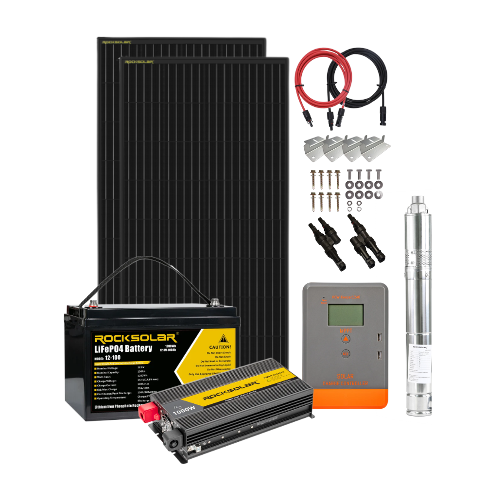 ROCKSOLAR Cottage Life Series II + 24V Brushless Solar DC Water Pump