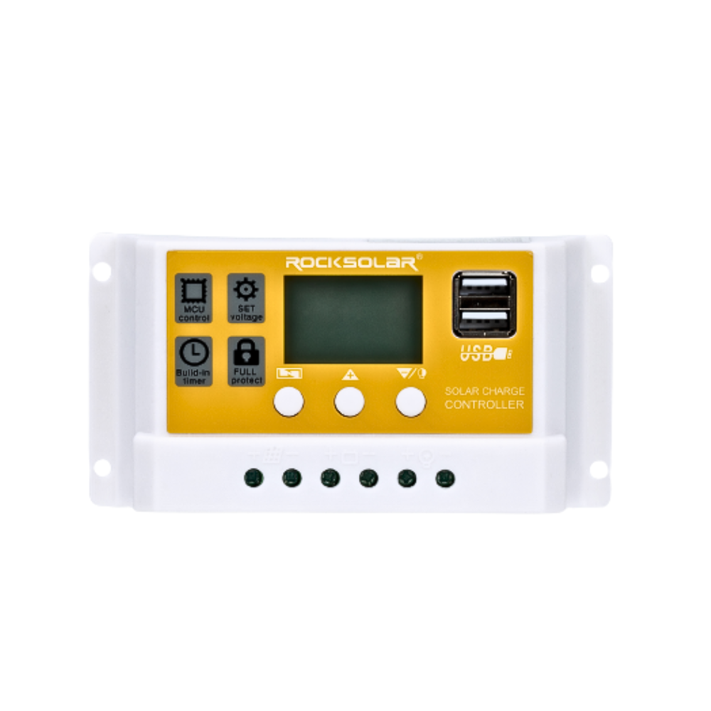 ROCKSOLAR 100W 12V Rigid Solar Panel Kit with 30A PWM Controller
