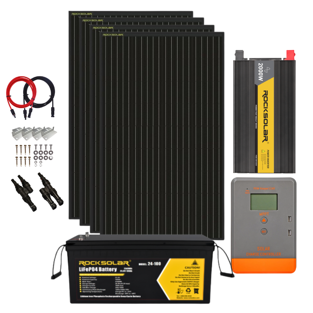 ROCKSOLAR 2000W 24V Off-Grid Solar System