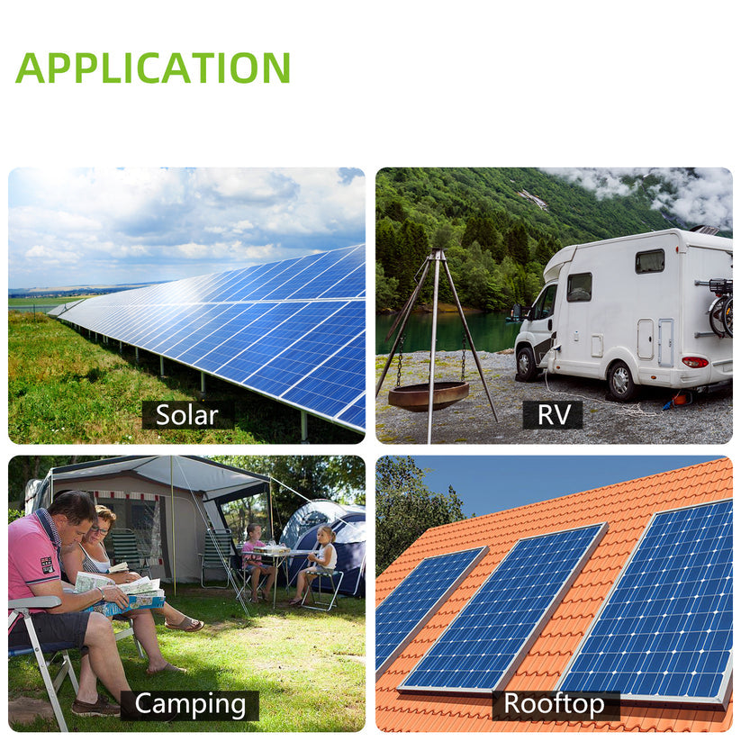ROCKSOLAR 100W 12V Rigid Solar Panel Kit with 30A PWM Controller