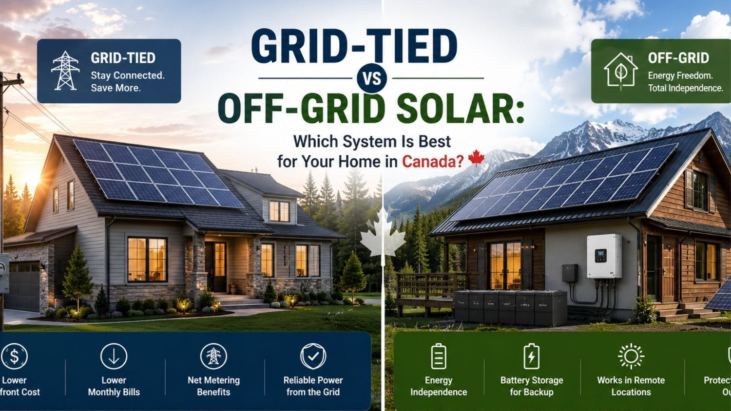 Grid-Tied vs Off-Grid Solar: Which System Is Best for Your Home in Canada?