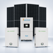 Complete Sol-Ark 15K hybrid solar kit with Canadian Solar panels and two GSL batteries