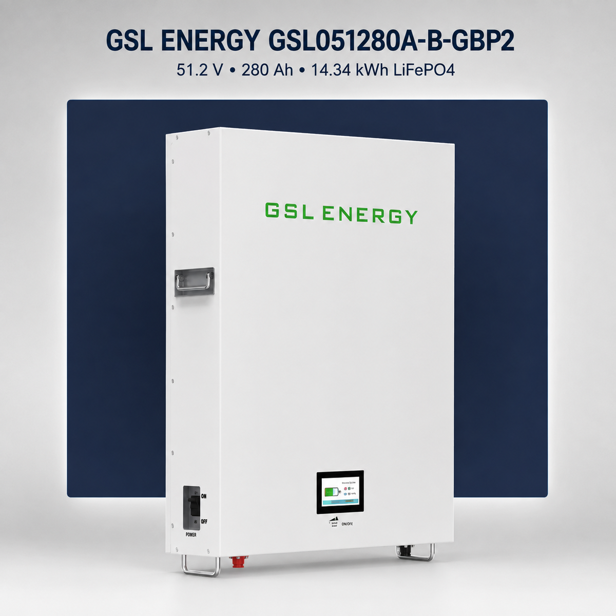 GSL ENERGY GSL051280A-B-GBP2 14.34kWh LiFePO4 wall battery