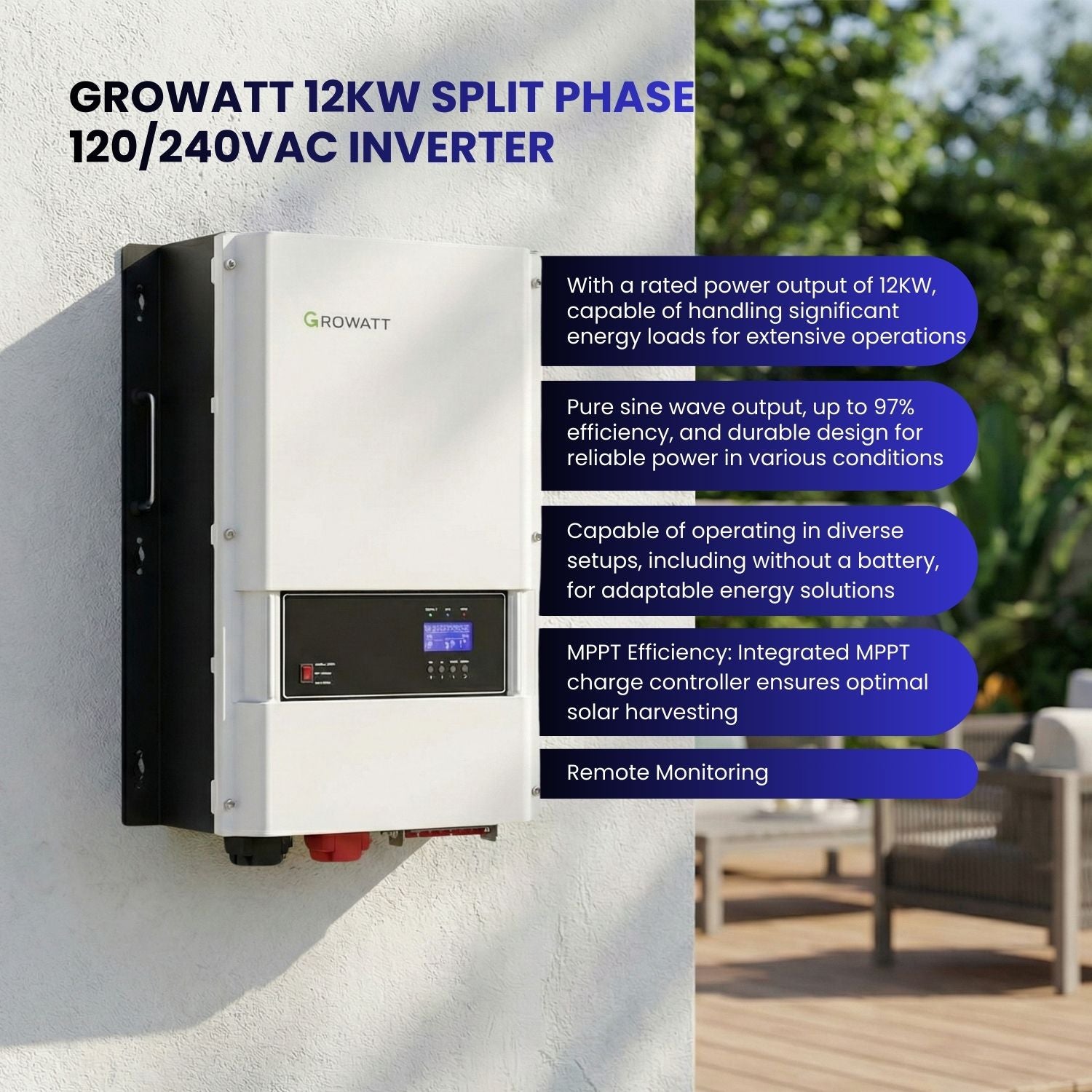 12kw split phase off grid inverter
