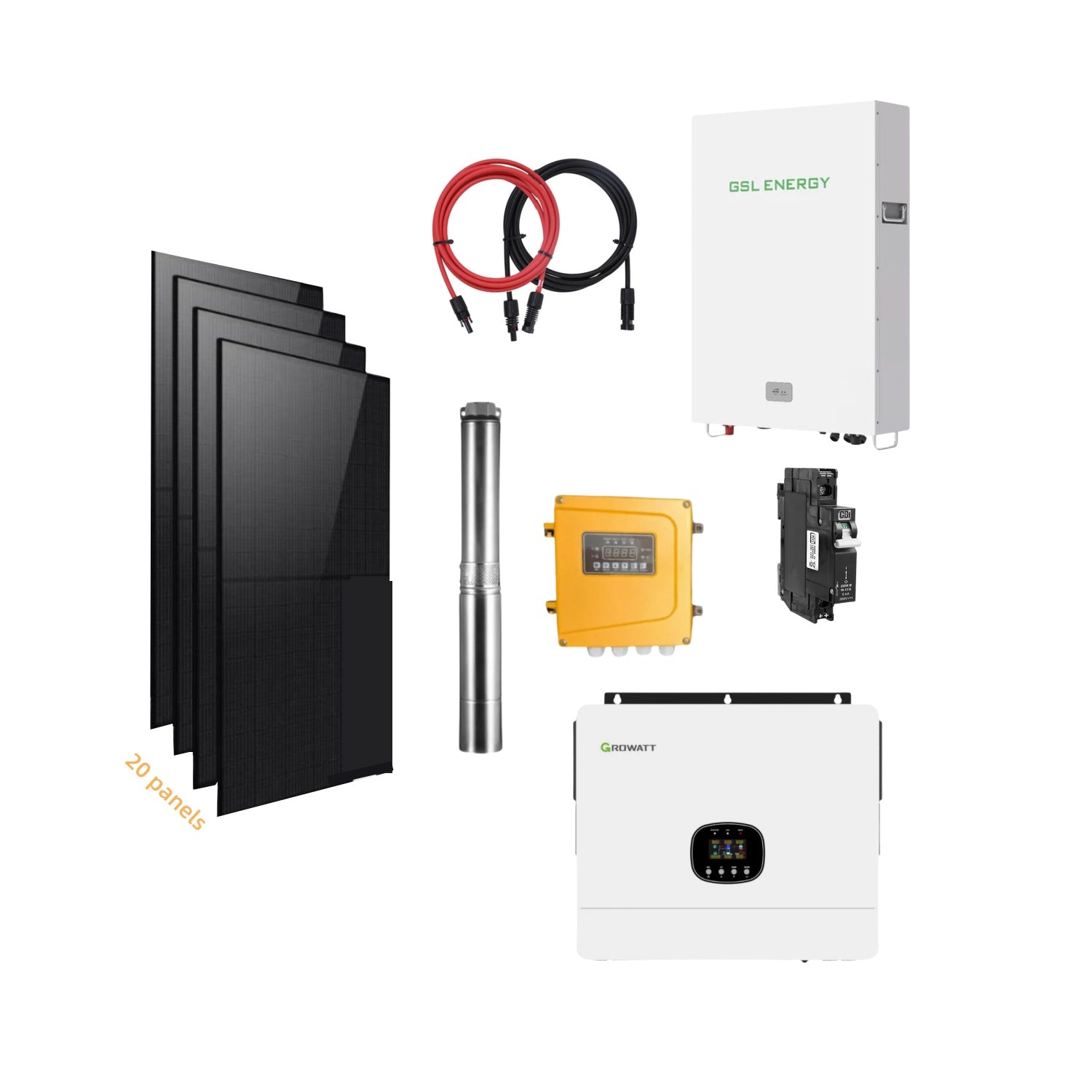 ROCKSOLAR 12KW Split-Phase Off-Grid Solar Power Water System | 120/240VAC