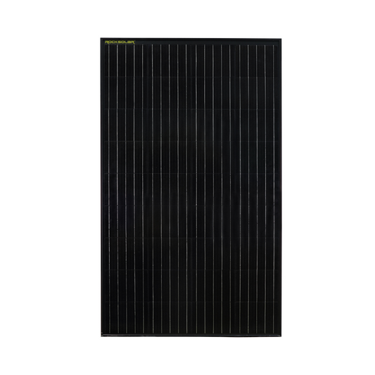 ROCKSOLAR Black Diamond 150W 12V Rigid Monocrystalline Solar Panel