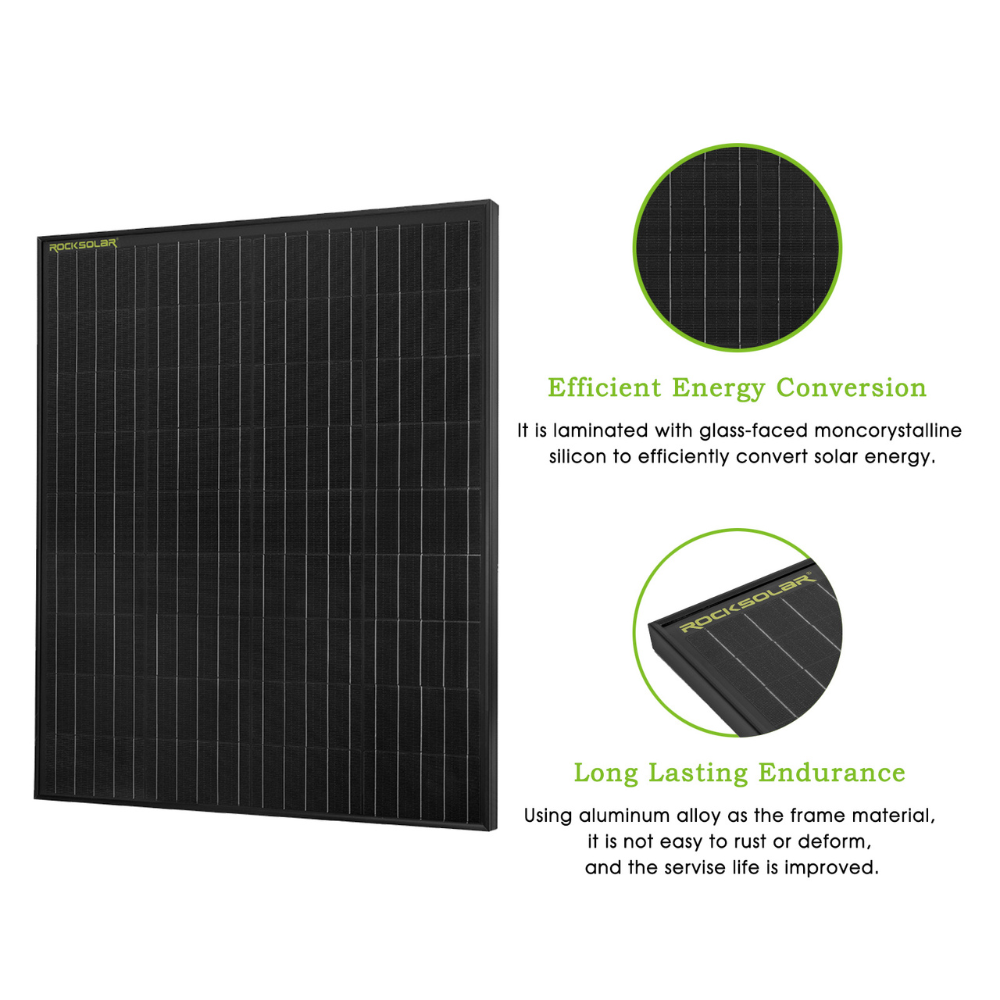 efficient solar panel 100watt