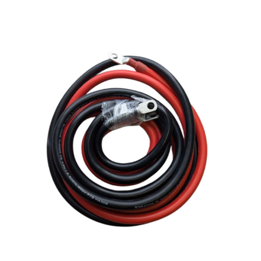 Rocksolar 4 AWG 8FT(96In) Battery Inverter Cable for 3/8 Lugs