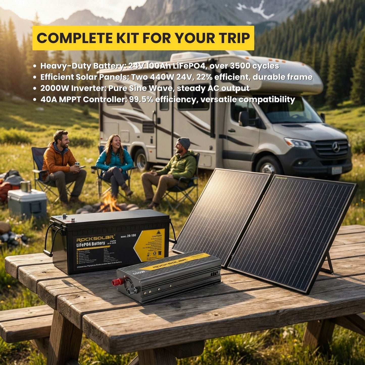 ROCKSOLAR 2000W 24V Off-Grid Solar System
