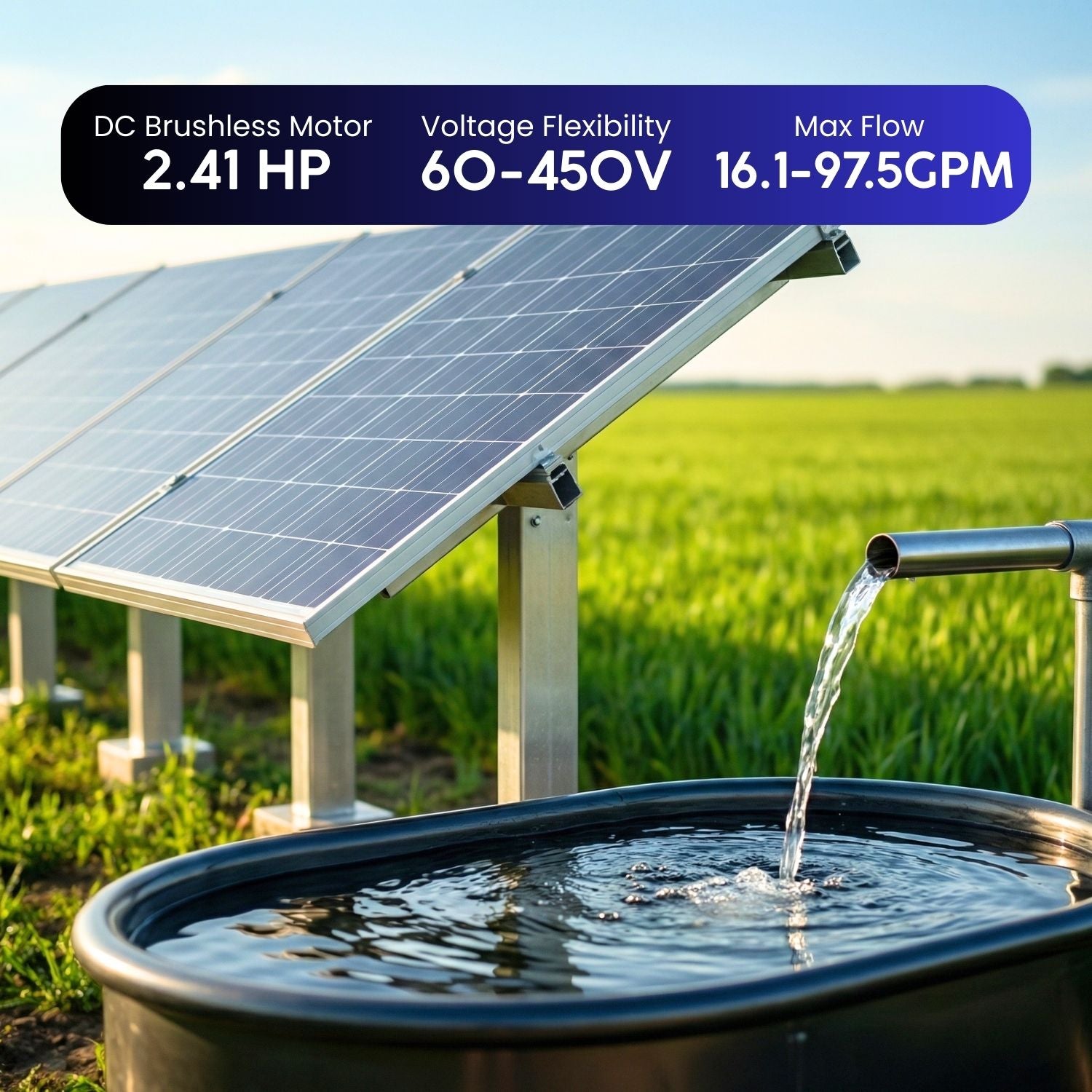 Rocksolar 2.41 HP Solar DC Brushless Submersible Pump