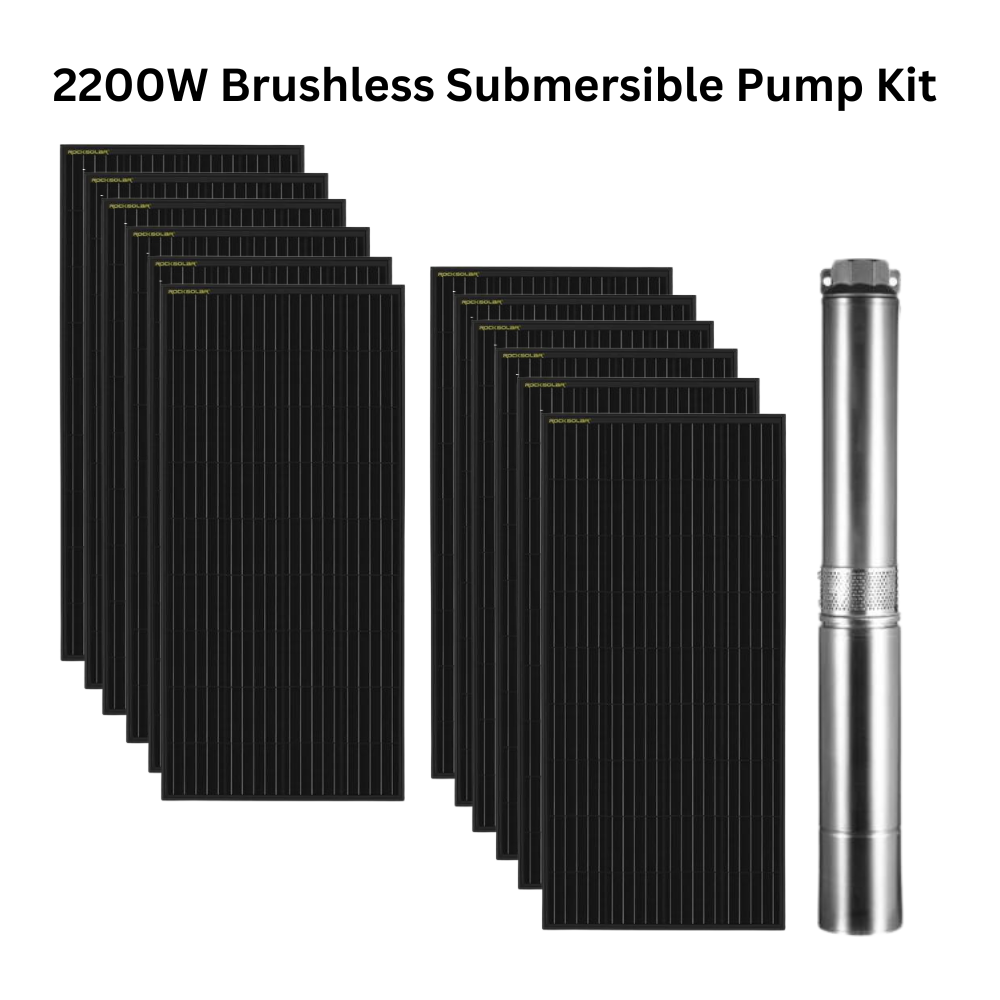 Rocksolar 2200W Solar-Powered Submersible Pump Kit