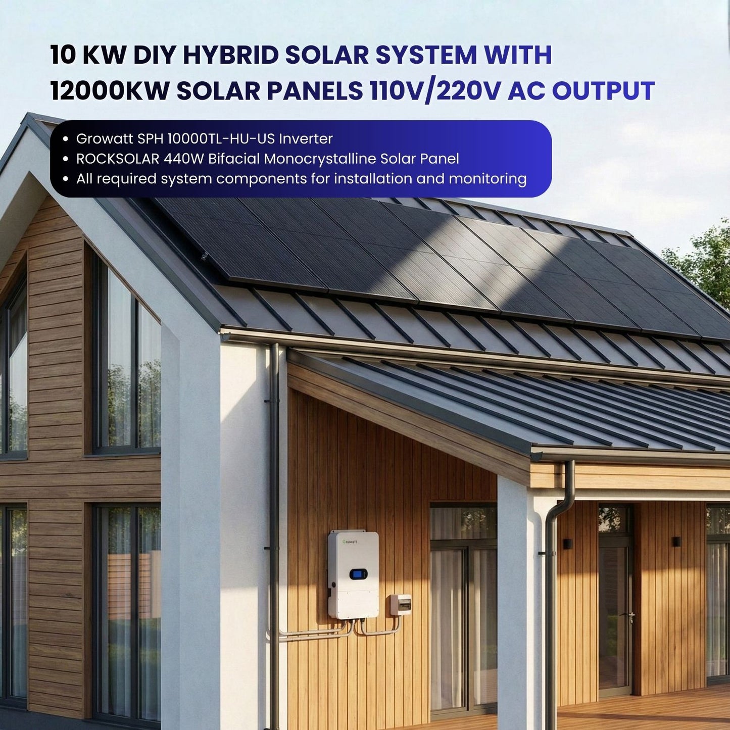 10 KW Off-Grid/Grid tie Solar Panel Kit with 12320W solar Panels