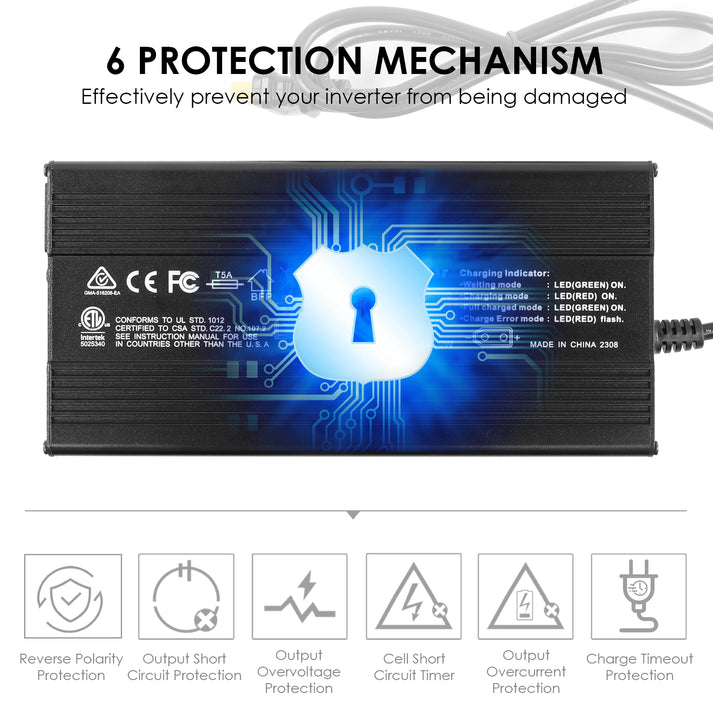 Chargeur de batterie LiFePO4 14,6 V ROCKSOLAR
