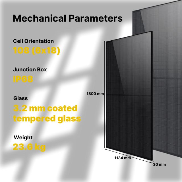 mechanical parameter for longi 450w panels 