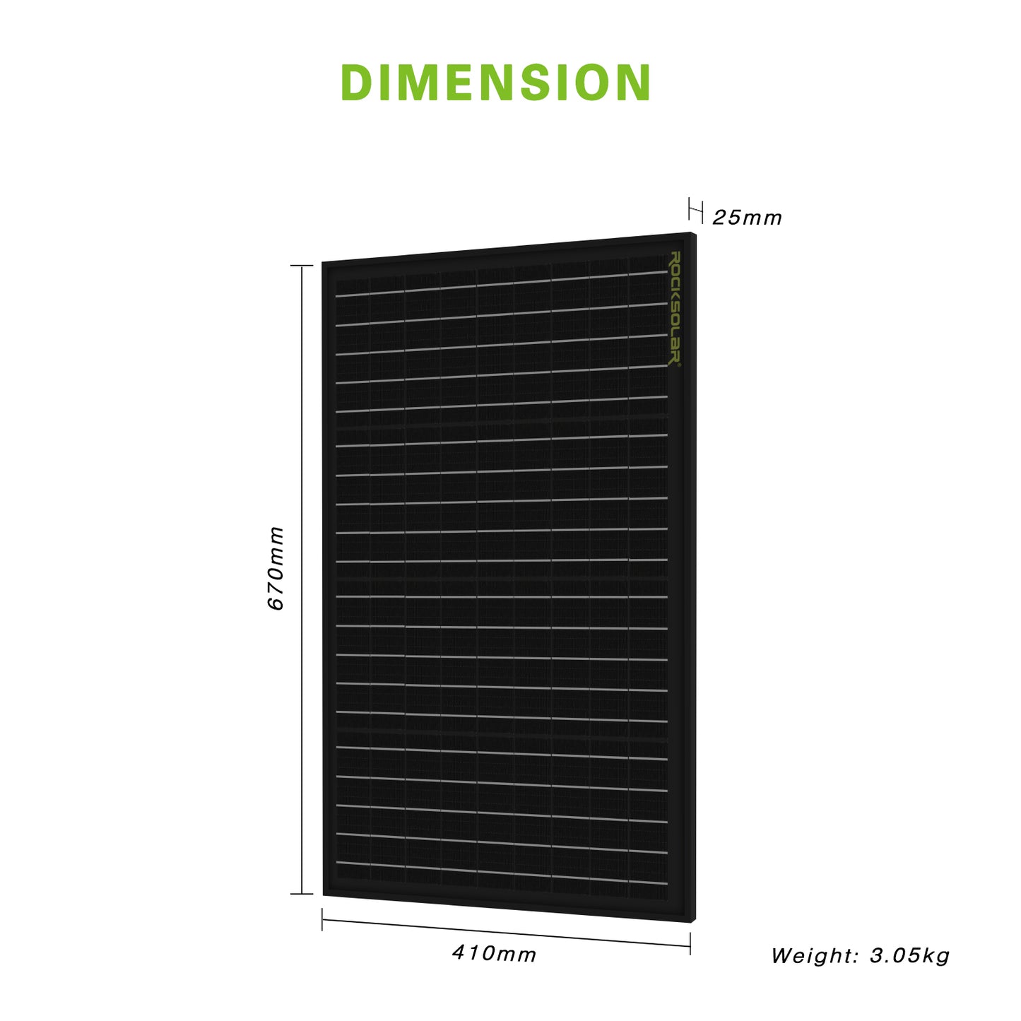 ROCKSOLAR 50W 12V Rigid Solar Panel Basic Kit with PWM Charge Controller