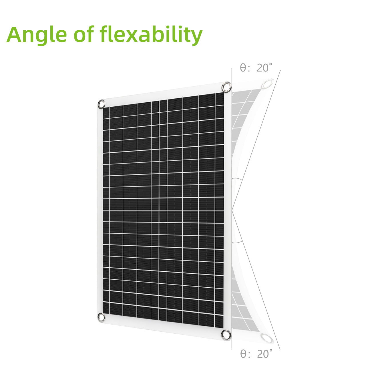 ROCKSOLAR 30W 12V Flexible Monocrystalline Solar Panel