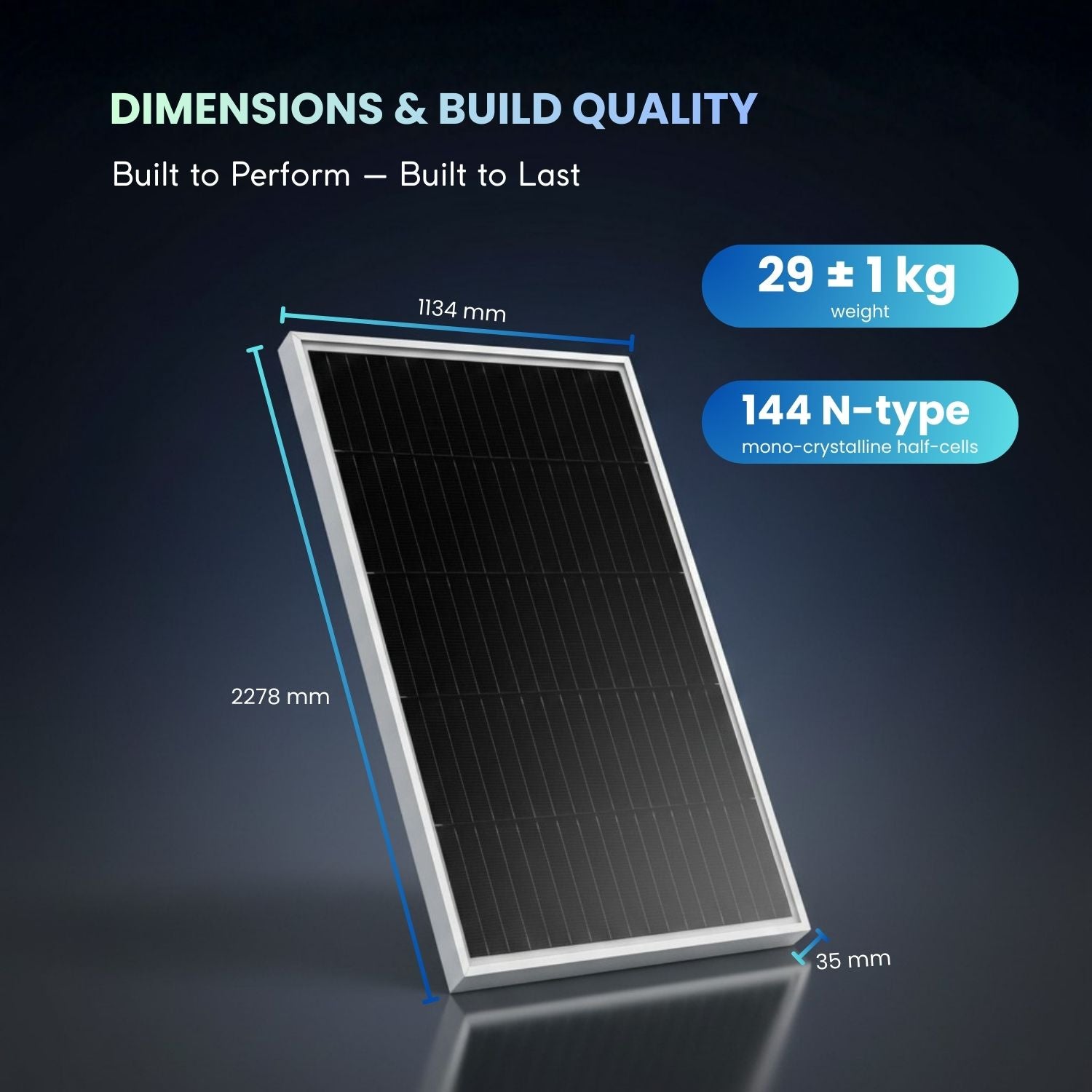 Panneau solaire bifacial monocristallin rigide Topcon de type N de 600 W, Philadelphie 