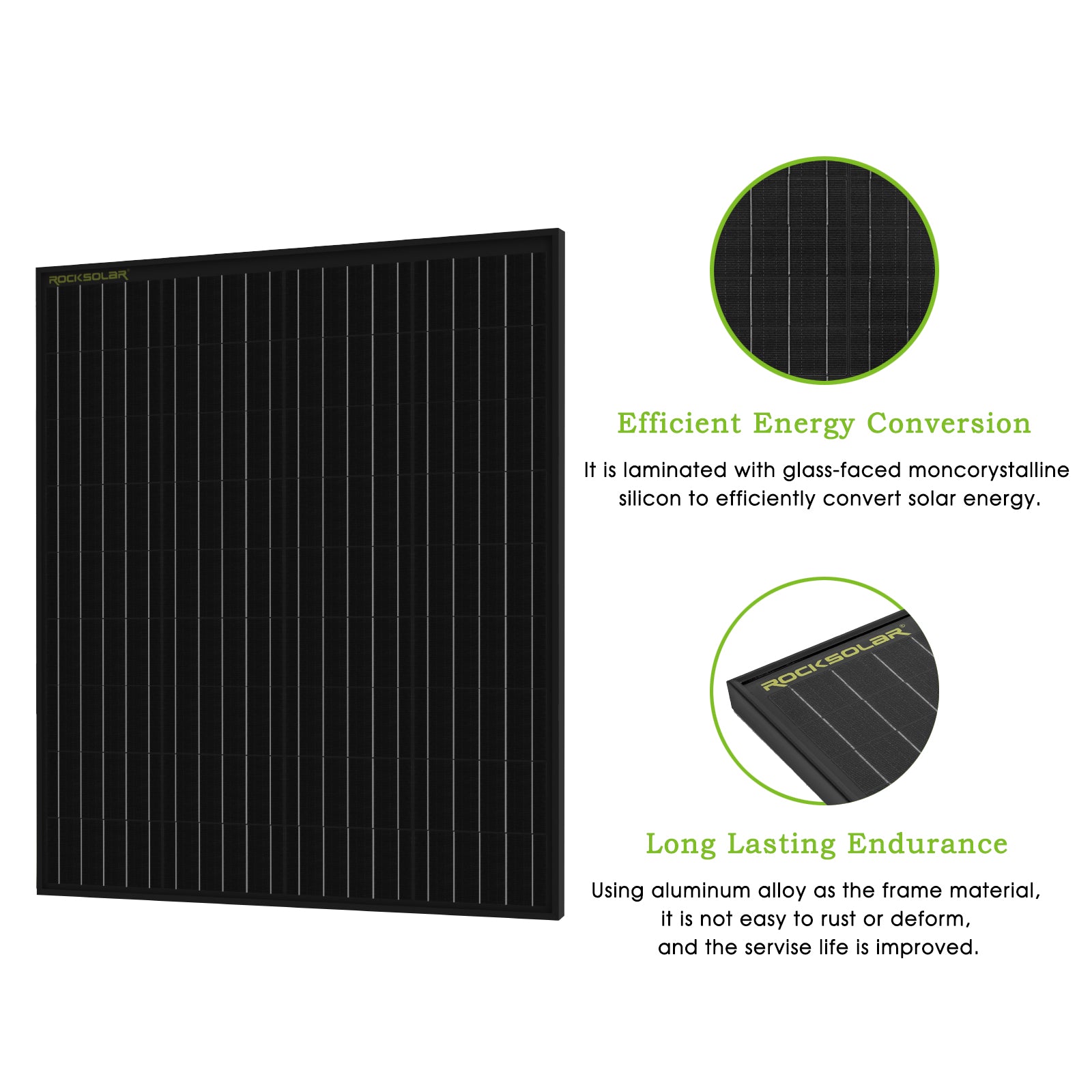 energy efficiency 12 volt rigid solar panel