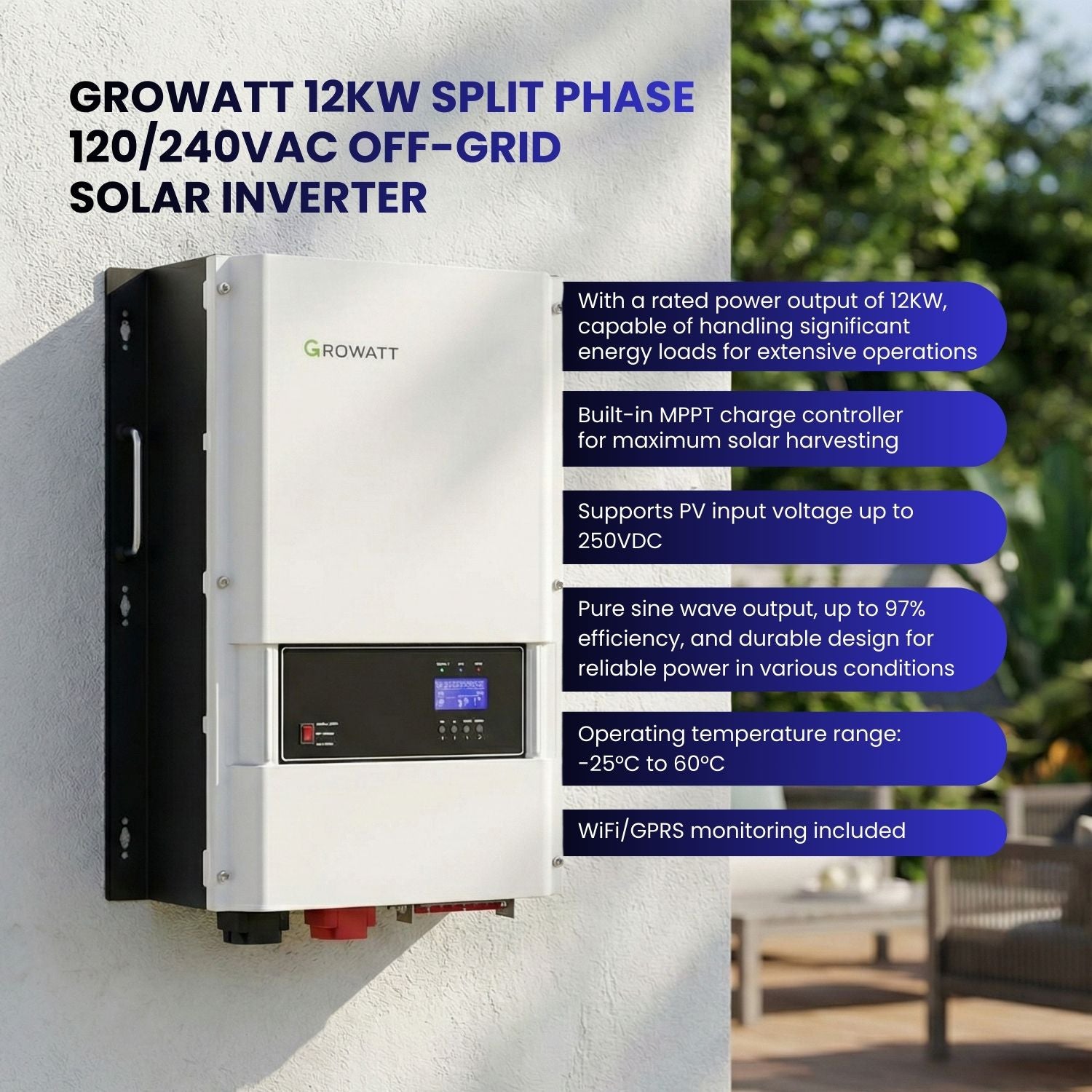 12kw split phase off grid inverter
