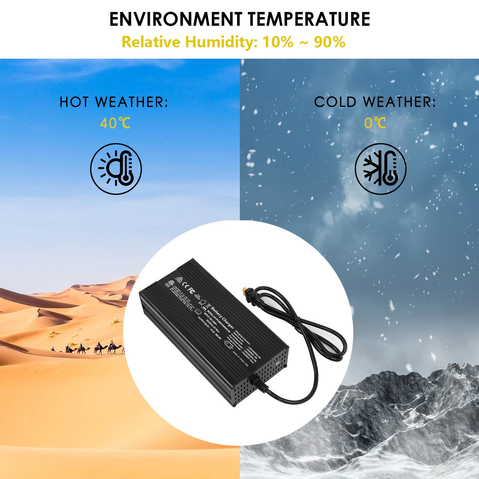 Chargeur de batterie ROCKSOLAR 29,2 V/10 A 24 V LiFePO4 