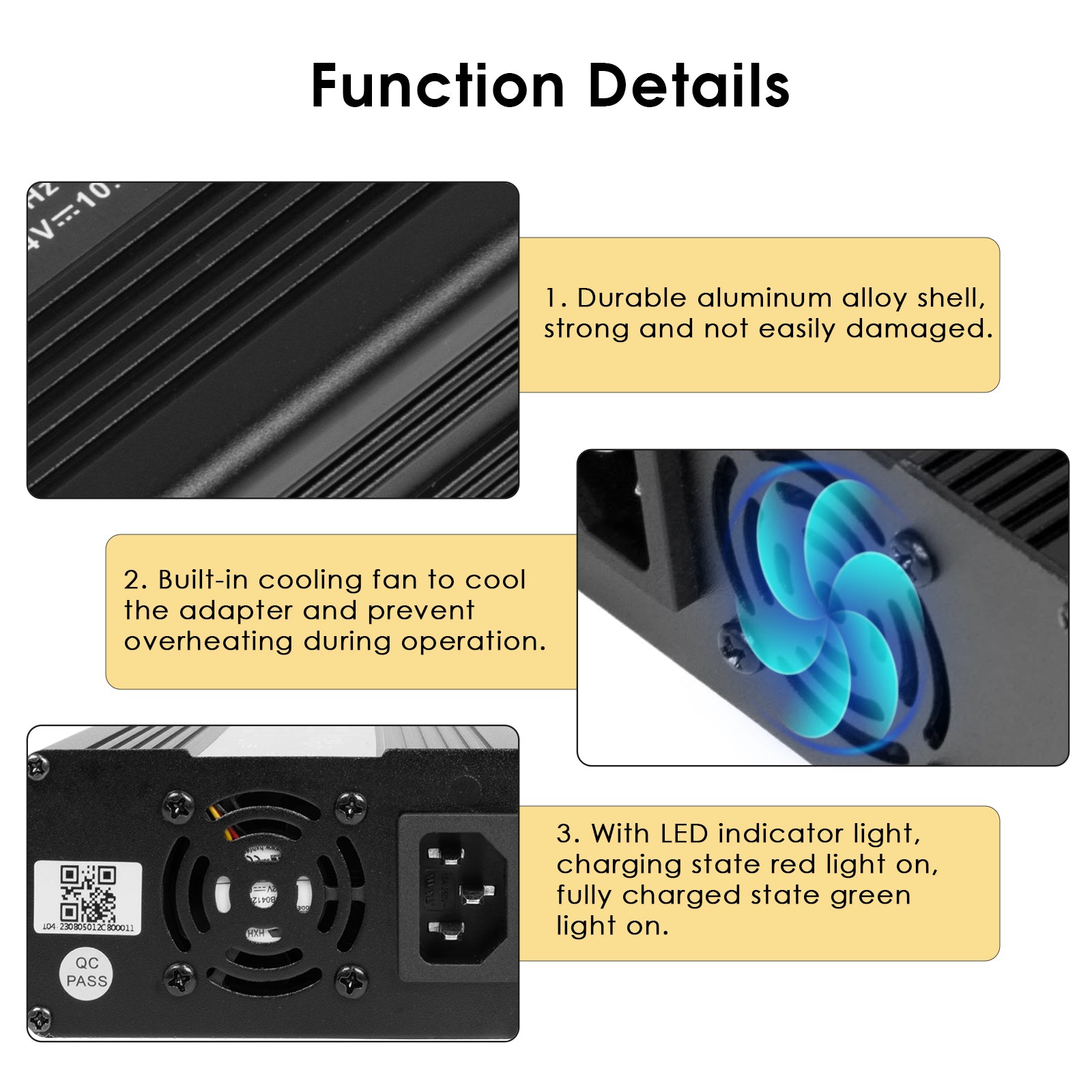 Chargeur de batterie ROCKSOLAR 58,4 V/10 A 48 V LiFePO4 