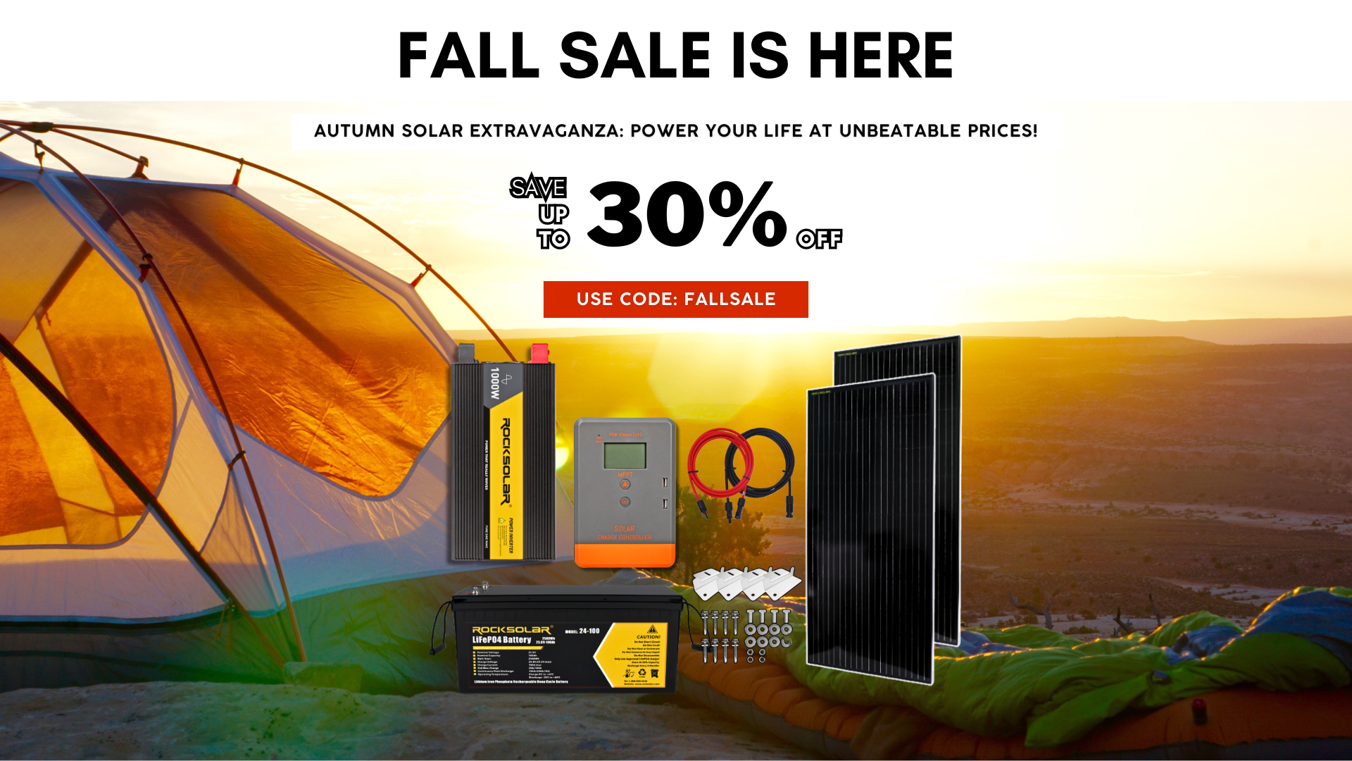 Rocksolar Fall Sale - Enjoy 30% OFF