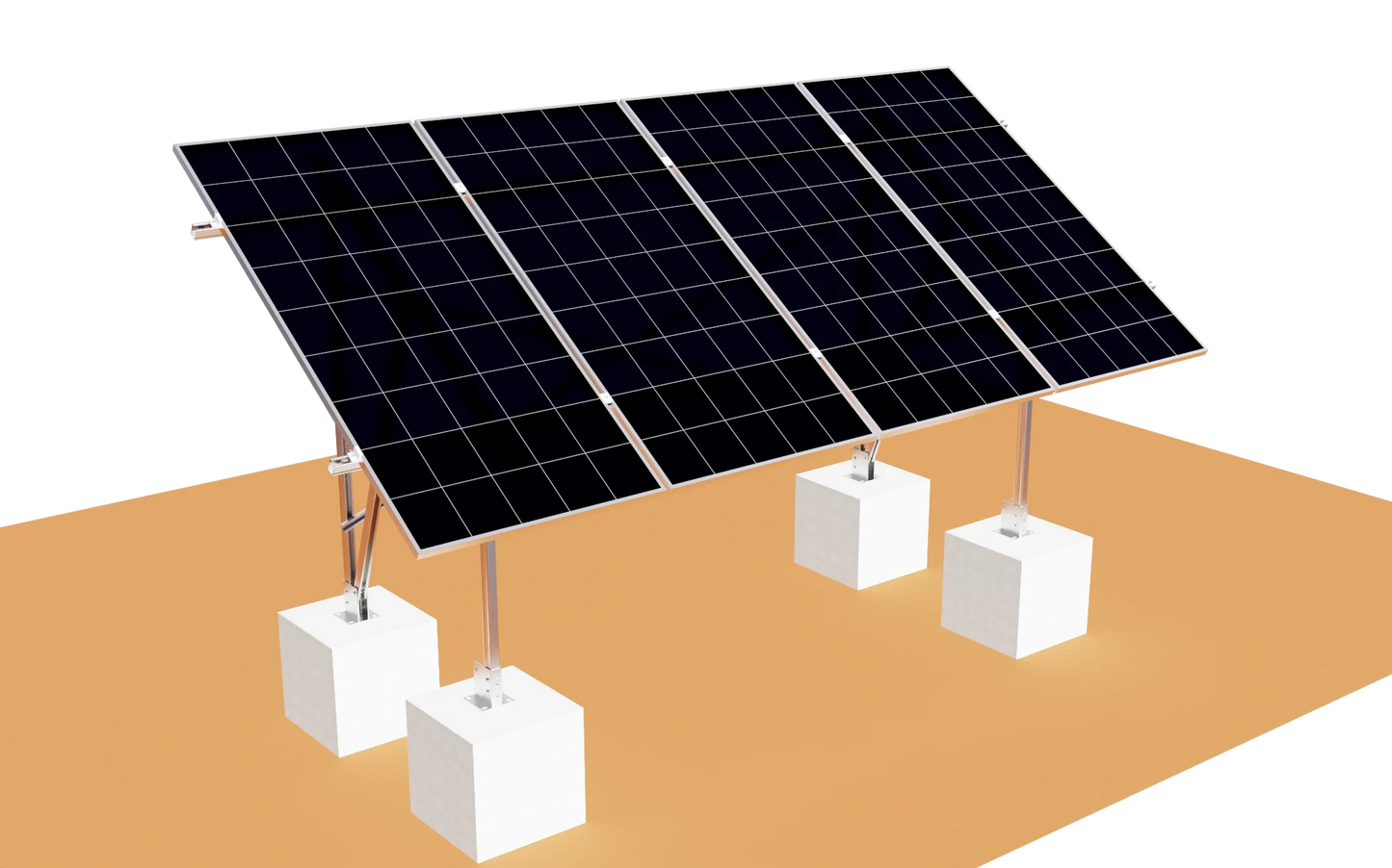 Elios Terra G4 | Ground Mount System For 4 Solar Panels | Ground Mounting System