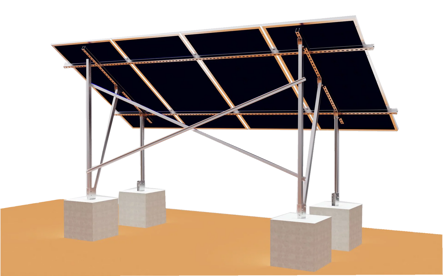 Elios Terra G4 | Ground Mount System For 4 Solar Panels | Ground Mounting System