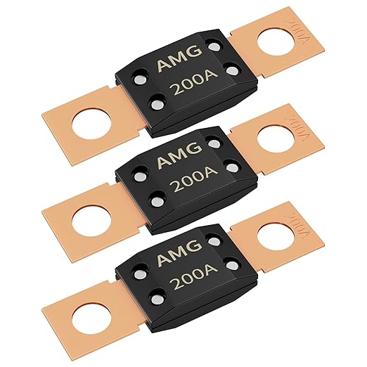 200 Amp MEGA/AMG Fuse for Cars, Trucks, Construction Vehicles, Buses, Caravan Cars, Boats