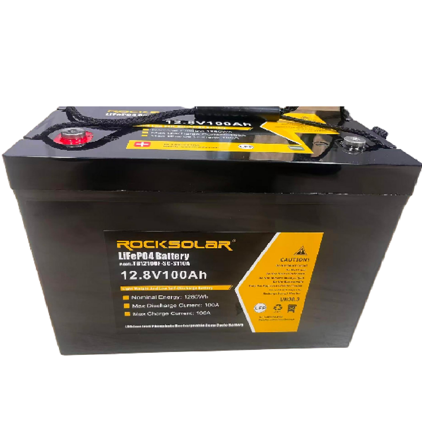 ROCKSOLAR 12.8V 100Ah Deep Cycle Lithium Battery (LIFEPO4)
