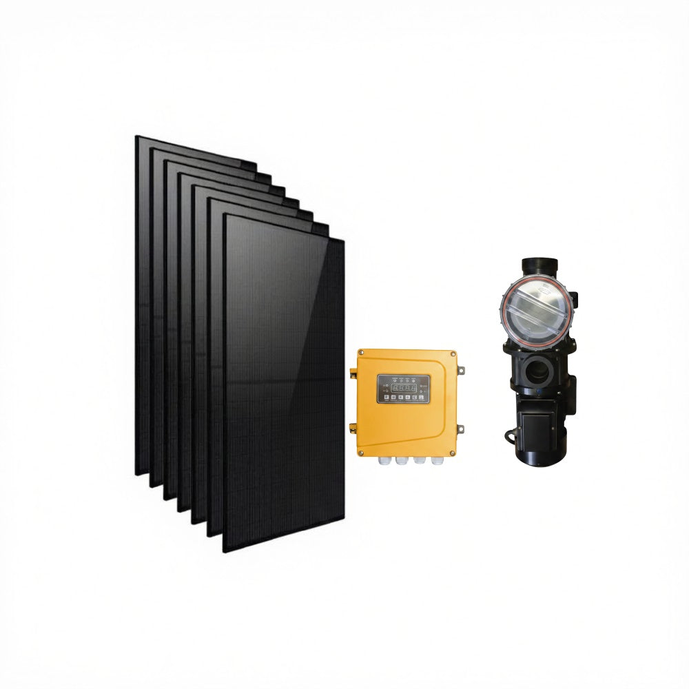 Kit de pompe solaire AC/DC 3.0 CV ROCKSOLAR pour piscine de 265 000 litres