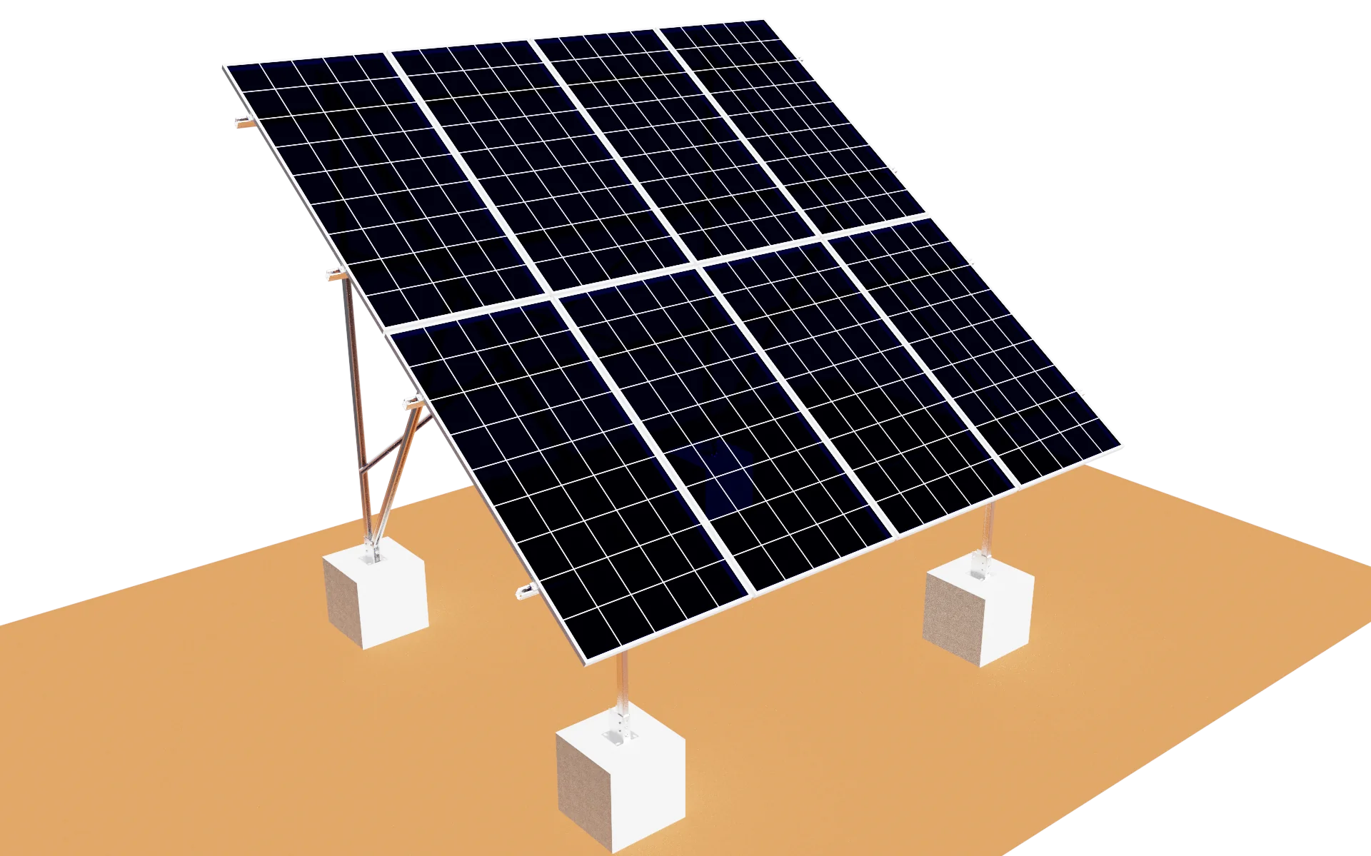 Elios Terra G8 | Ground Mount System For 8 Solar Panels | Ground Mounting System