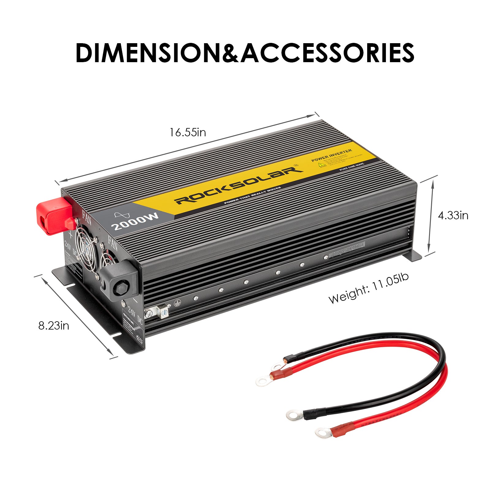 2000w power inverter dimension