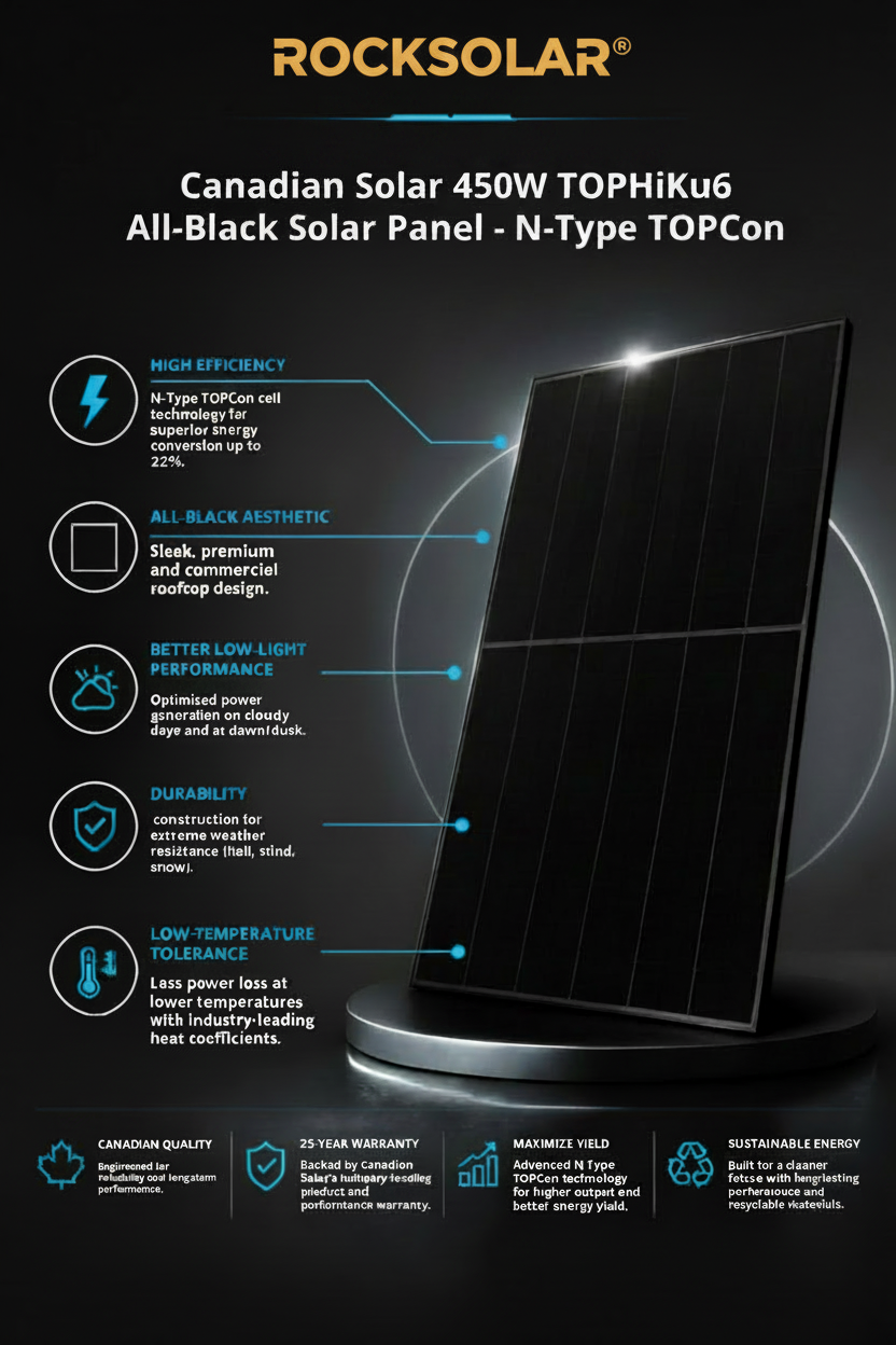 Canadian Solar 450W TOPHiKu6 All-Black Solar Panel