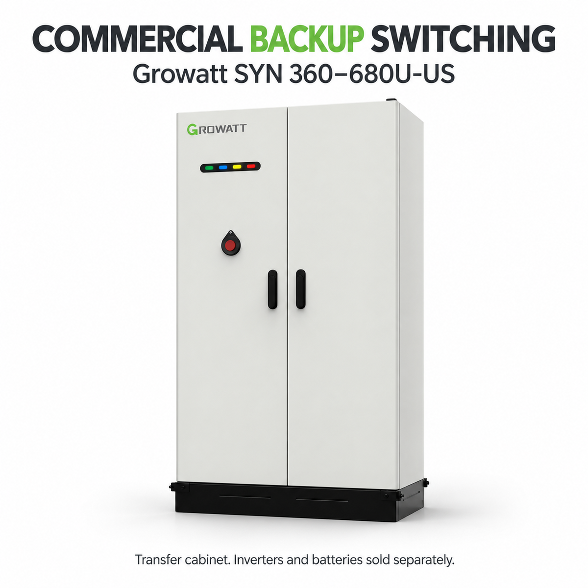 Growatt SYN 360–680U-US commercial transfer cabinet product illustration