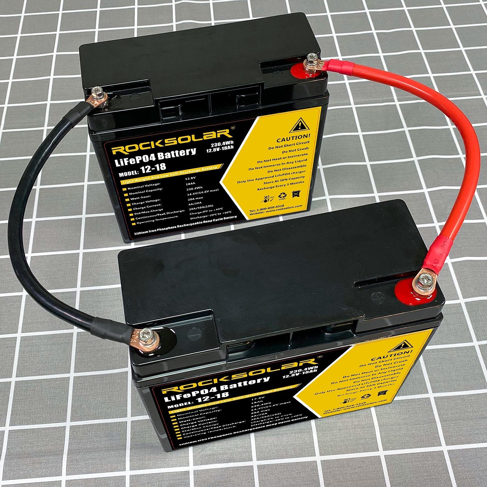 Kit de câblage Rocksolar série 6AWG pour batteries 12 V vers 24 V, 36 V ou 48 V 