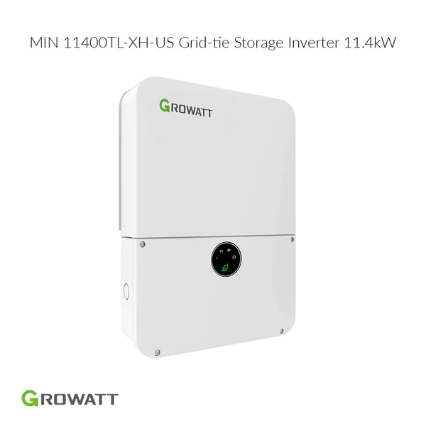 Growatt 11.4kW MIN 11400TL-XH-US Grid-Tied | Battery Storage Solar Inverter