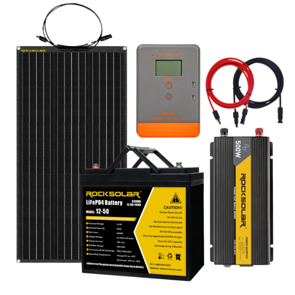ROCKSOLAR 500W 12V RV Solar System