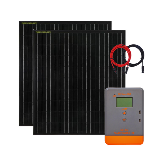 ROCKSOLAR 200W 12V Rigid Solar Panel Advanced Kit with MPPT Solar Charge Controller