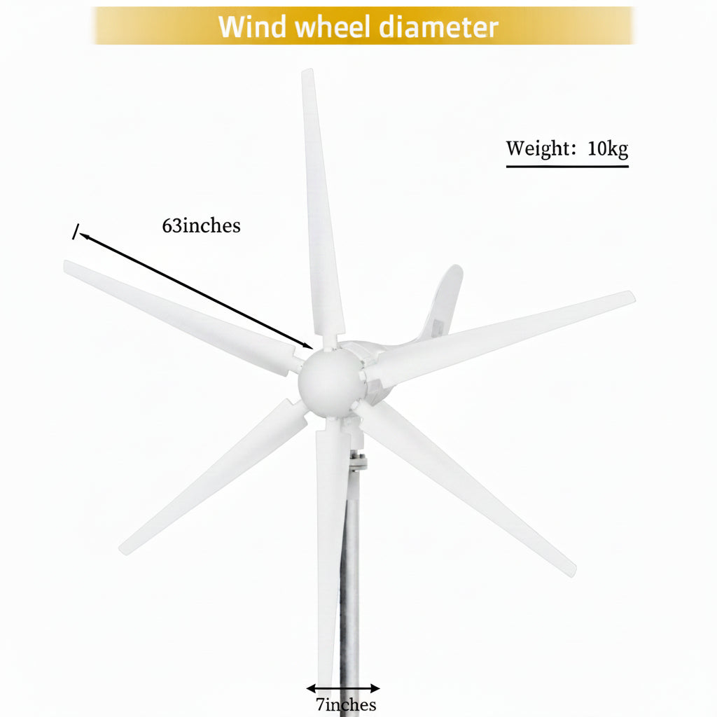 Rocksolar 600W 12V/24V Wind Turbine Generator With MPPT Hybrid Controller