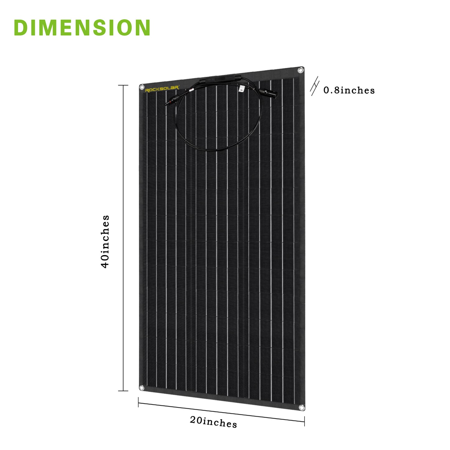 rocksolar 100w flexible solar panel 