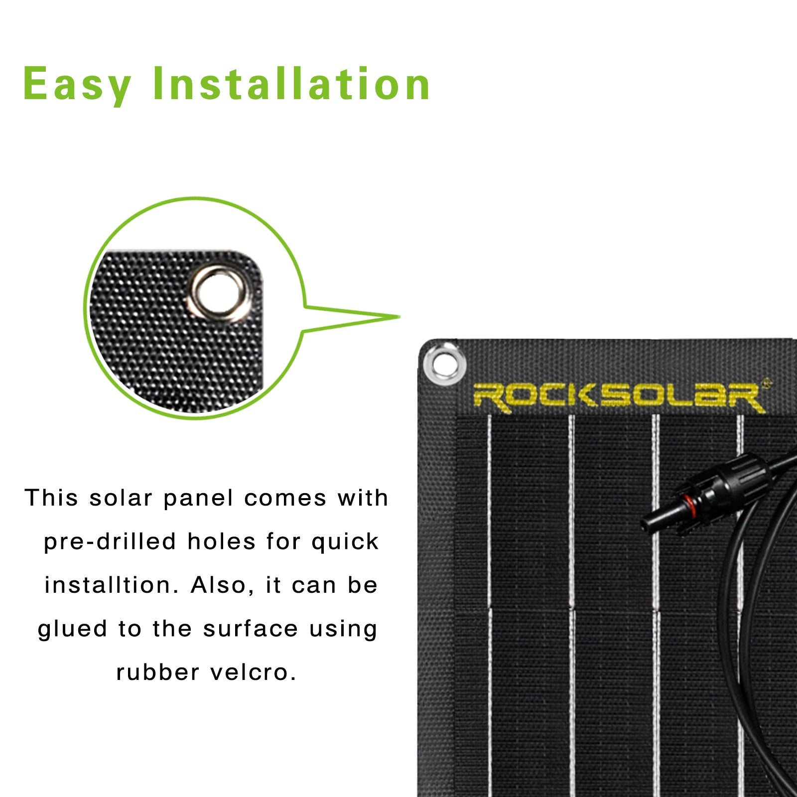 ROCKSOLAR 400W 12V Flexible Monocrystalline Solar Panels(4X100W)